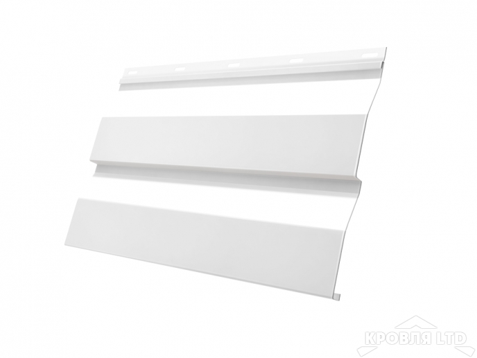 Сайдинг металлический Корабельная Доска, Полиэстер RAL 9003 сигнальный белый, толщина 0,45