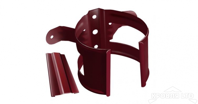 Кронштейн трубы на дерево Грендлайн 90мм RAL 3005 красное вино