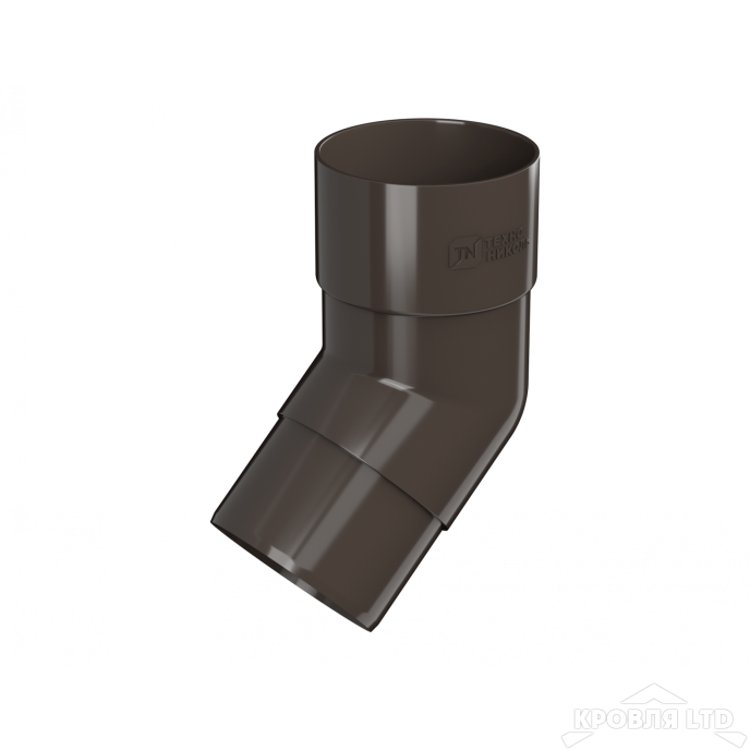 ТН ПВХ D125/82 ММ КОЛЕНО ТРУБЫ 135°  ТЕМНО-КОРИЧНЕВЫЙ  Rall 8019