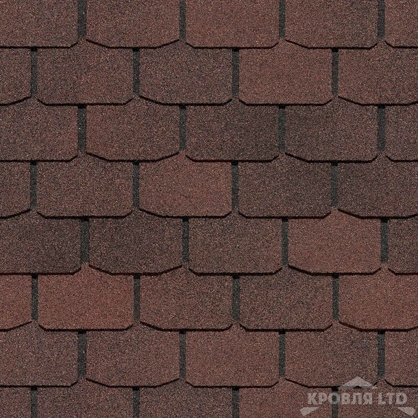 Гибкая черепица Дёке серия EUROPA  коллекция Сланец цвет Коричневый