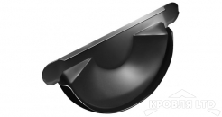 Заглушка торцевая универсальная Грендлайн 125 мм RAL 9005 черный