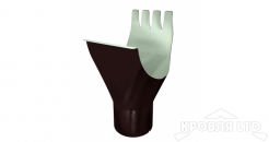 Воронка Oптима 125/90 RAL 8017 шоколад