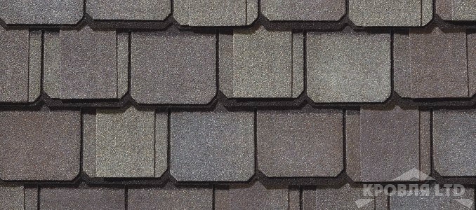Гибкая черепица Certain Teed коллекция Grand Manor Shangle цвет Weathered Wood