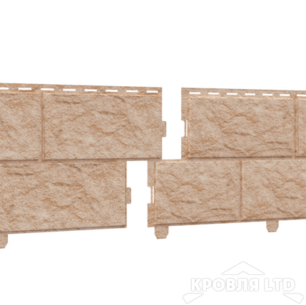 Фасадная панель Ю-ПЛАСТ  "Камень" Золотистый