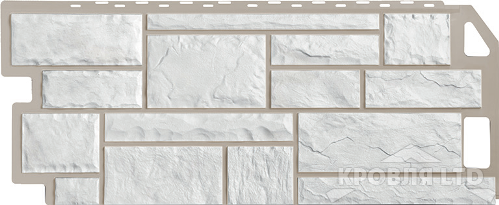 Фасадная панель FineBer Камень Мелованный белый