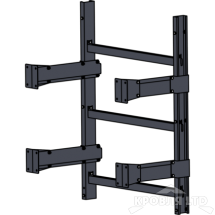 Пожарная лестница Универсальная Rofsystems П1-1, Ступень 800 мм Полиэстер RAL Цвет RAL 7024 Серый графит, 1,05 м