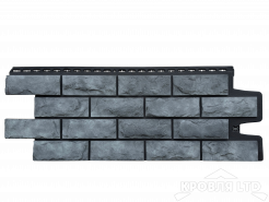 Фасадная панель Grand Line Колотый камень Design Plus антрацит c черным швом