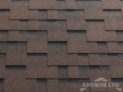 Гибкая черепица Катепал Коллекция Rocky цвет Спелый каштан