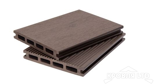 Террасная доска POLIVAN DENPASAR BRUSHING MIX темно-коричневый 20*140*2900