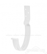 Кронштейн желоба для водостока короткий Аквасистем 150/100 160мм RAL 9003 белый