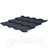 Металлочерепица Геркулес, Полиэстер RAL 7024 Серый графит, Стальной бархат, толщина 0,5