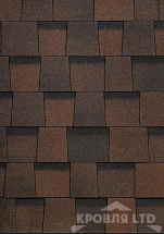 Гибкая ламинированная черепица Дёке серия STANDART  Коллекция DRAGON цвет Темно-коричневый