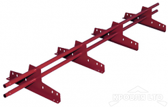 Снегозадержатель Roofsystems серия EСONOM d-25 EURO, Полиэстер RAL 3011коричнево-красный, 3м