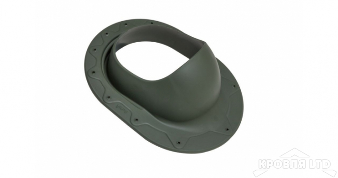 Основание для вентиляционной трубы Vilpe CLASSIC 110 –160 цвет зеленый для гибкой черепицы или фальцевой кровли