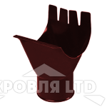 Воронка для водостока Foramina PUR 125/100мм RAL 3005 красное вино