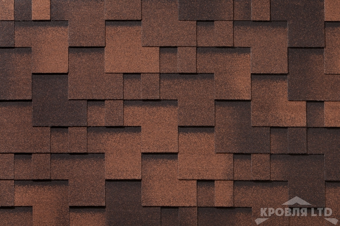 Гибкая черепица Roofshield  серия Premium коллекци Модерн цвет Рабуста