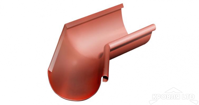 Угол желоба внутренний 135 гр Грендлайн 125 мм RAL 8004 терракота