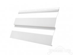 Сайдинг металлический Корабельная Доска, Полиэстер RAL 9003 сигнальный белый, толщина 0,45