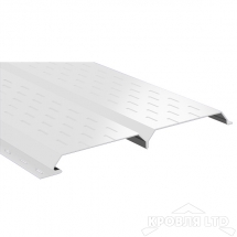 Софит  двойной металлический полная перфорация , Полиэстер RAL 9003 сигнальный белый, толщина 0,45