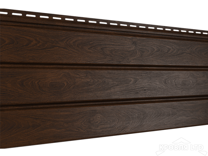 Софит PRO Ю пласт без перфорации темный орех 3м