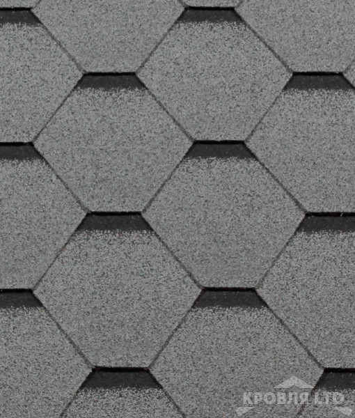 Гибкая черепица Roofshield  серия Premium коллекци Стандарт цвет Серый