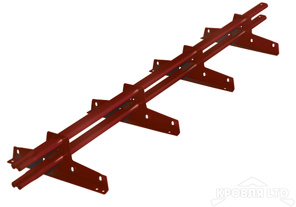 Снегозадержатель Borge 45*25 EURO, Полиэстер RAL 3011коричнево-красный, 3м