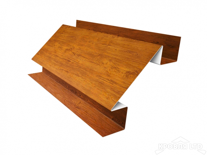 Планка угла внутреннего сложного, под дерево Golden Dub, толщина 0,45