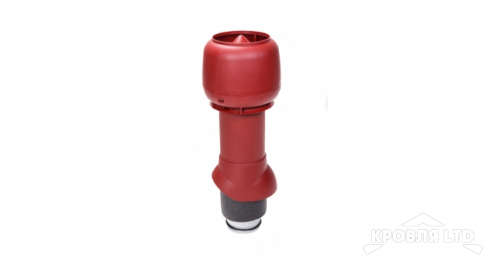 Вентиляционный выход Vilpe 125P/IS/500 цвет бордовый