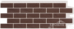 Фасадная панель Grand Line "Состаренный кирпич" Design Plus каштан с белым швом