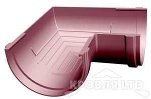 Угол желоба внутренний для водостока 90 градусов система Дёке цвет каштан