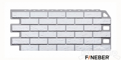 Фасадная панель FineBer Кирпич Мелованый Белый