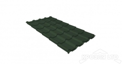 Металлочерепица Камея, VelurХ RAL 6020 хромовая зелень, толщина 0,5
