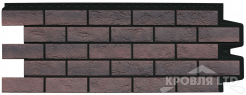 Фасадная панель Grand Line "Состаренный кирпич" Design Plus кофе с черным швом