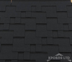 Гибкая черепица Roofshield  серия Premium коллекци Модерн цвет Бархатно-черный