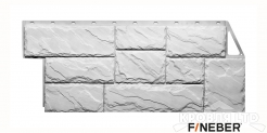 Фасадная панель FineBer Камень крупный мелованый белый