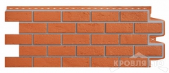 Фасадная панель Grand Line "Клинкерный кирпич"  Design терракотовый со швом RAL 7006