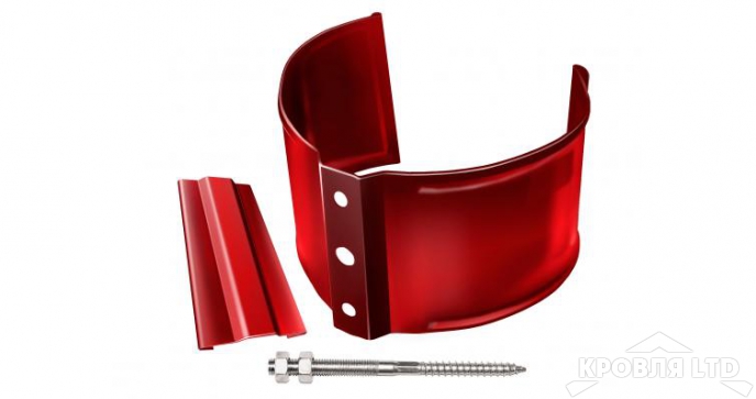 Кронштейн трубы на кирпич Грендлайн 90мм RAL 3011 коричнево-красный