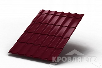 Металлочерепица Ламонтерра X, PURETAN RR 29 oксидно-красный, толщина 0,5