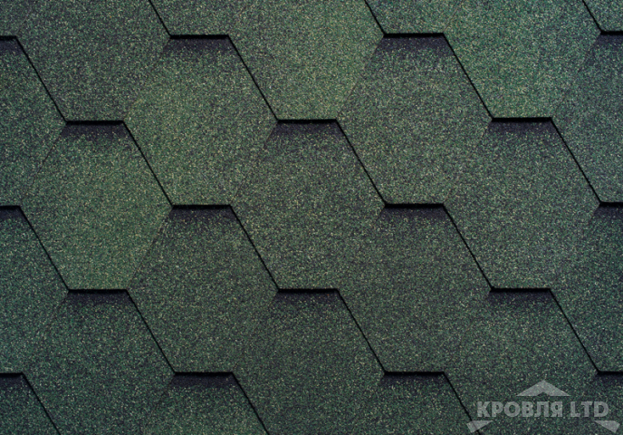 Гибкая черепица Ruflex  серия Стандарт коллекция Sota mint цвет Зеленый