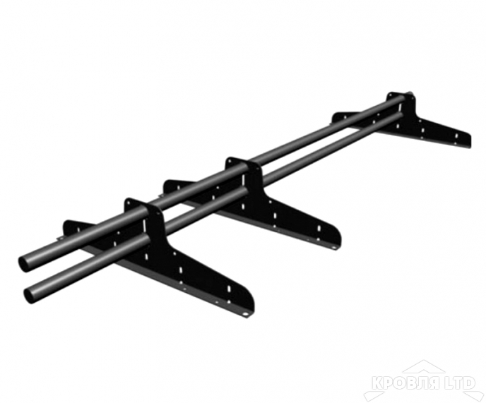 Снегозадержатель Roofsystems серия EСONOM d-25 EURO, Полиэстер RAL 9005черный темный, 3м