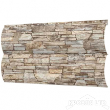 Сайдинг металлический "Венец" под дерево Камень Серый, толщина 0,45