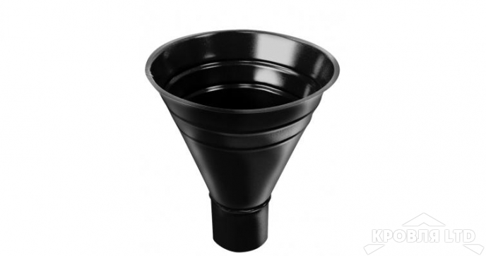 Воронка водосборная, Грендлайн 125/90 мм RAL 9005 черный