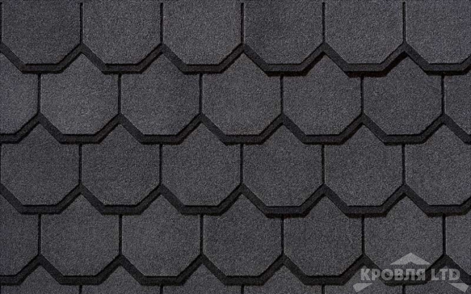 Гибкая черепица Certain Teed коллекция Carriage House Shangle цвет Black Pearl