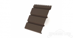 Софит  тройной пластиковый без перфорации ТН  цвет коричневый, 3,0 м