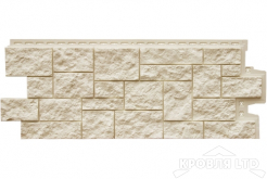 Фасадная панель Grand Line Дикий камень Classic молочный