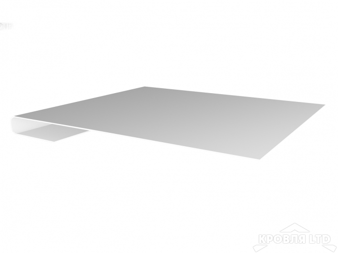 Планка завершающая простая, Полиэстер RAL 9003 сигнальный белый, толщина 0,45