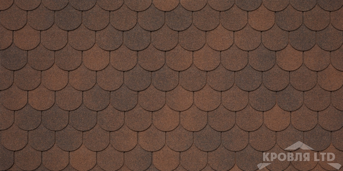 Гибкая черепица Тегола серия Категория КОМФОРТ Assisi цвет Marrone 434