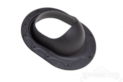 Основание для вентиляционной трубы Vilpe CLASSIC 110 –160 цвет черный для гибкой черепицы или фальцевой кровли