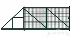 Ворота откатные Profi 2,03х4,0 RAL 6005 влево