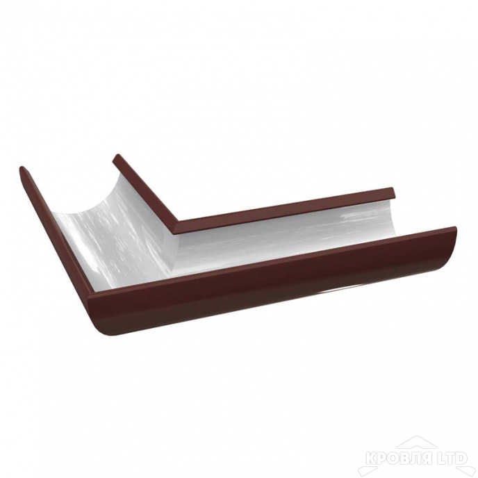 Угол желоба Проект 185/150 Ral 8017 шоколад